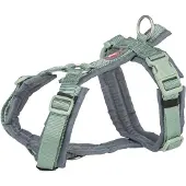 Trixie hondentuig premium trekking salie groen/grafiet grijs 36-44x1,5 cm