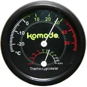 Komodo thermometer/hygrometer analoog 8 cm