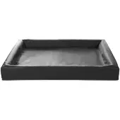 Bia bed kunstleer hoes hondenmand zwart 120x100x15cm