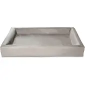 Bia bed kunstleer hoes hondenmand taupe 100x80x15cm