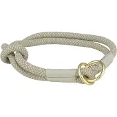 Trixie halsband hond soft half-slip grijs/lichtgrijs 50x1 cm
