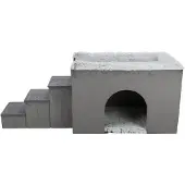 Trixie hondenmand huis harvey met trap grijs/wit 154x60x60 cm