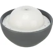 Trixie vital dome drinkfontein keramiek grijs/wit - 1,5 ltr 20x10x20 cm - Hondenvoer