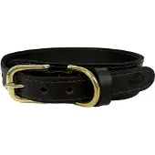 SAZZZ halsband hond pioneer classic leer donkerbruin 32-39x3 cm
