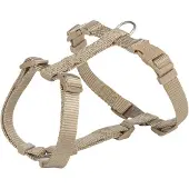 Trixie hondentuig premium h-tuig zand taupe 60-87x2,5 cm