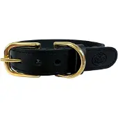 SAZZZ halsband hond braveheart classic leer zwart 37-45x3 cm