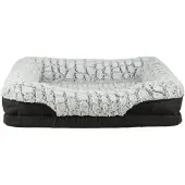 Trixie - Vital Hondenmand Lino - Hoekig - Zwart / Grijs - 90X65 cm