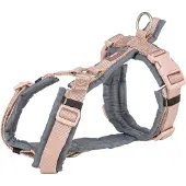 Trixie hondentuig premium trekking blush roze/grafiet grijs 36-44x1,5 cm