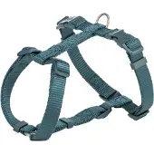 Trixie hondentuig premium h-tuig petrol blauw 42-60x1,5 cm
