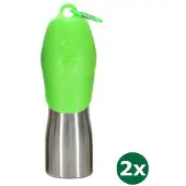 Kong h2o drinkfles rvs groen 2x 740 ml