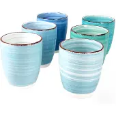 MamboCat Set van 6 koffiemokken Blauw ZONDER handvat