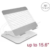 DeLOCK Tablet- en notebookstandaardhouder verstelbaar aluminium, Tablethouder, Grijs