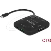DeLOCK Micro USB OTG kaartlezer en 3-poorts USB Hub