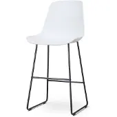 Nolon Barstoel Nino-Pip | kunststof wit 44.5x110.5x51.5 cm barkrukken | NADUVI
