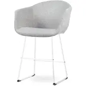 Nolon Barstoel Nino-Otis | chenille grijs 59.5x99.5x56 cm barkrukken | NADUVI