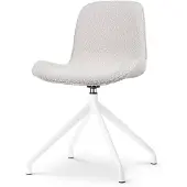 Nolon Eetkamerstoel Nola-Fé draaibaar bouclé | teddystof beige 52.5x83.5x54 cm eetkamerstoelen | NADUVI