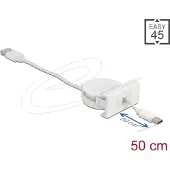 DeLOCK Easy 45 Module USB 2.0 Retractable Cable USB Type-A to USB Type-C white
