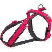 Trixie hondentuig premium trekking fuchsia/grijs 53-64x2 cm