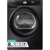 Hisense Dh3s802bb3 - Warmtepompdroger - 8 Kg - Connectlife - 64 Db - Energieklasse A+++ - Grafiet | Nieuw (outlet) | Retourproduct