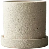 DBKD Grow pot Ø10 cm met schotel Creme structure