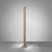 Quitani LED-vloerlamp Elis, dimbaar, hout donker, Woon-/ Eetkamer, Hout, Modern, LED vloerlamp