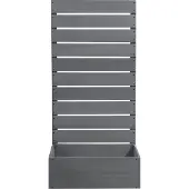 En.casa Plantenbak met tuinscherm Heerde HKC 150x72x38 cm grijs []