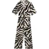 Tom Tailor Jumpsuit beige / zwart / wit