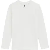 We fashion basic longsleeve wit Jongens Stretchkatoen V-hals Effen - maat 92
