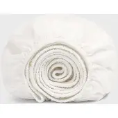 Yumeko Hoeslaken Gewassen Percal Katoen 180x210 Wit - Eco, Bio & Fairtrade