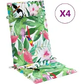vidaXL Stoelkussens 4 st hoge rug oxford stof meerkleurig