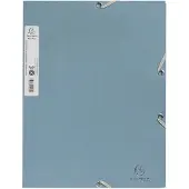 Exacompta 36x Elastomappen met 3 flappen gerecycled karton 400g/m2 AutentiK - Geassorteerd - 55239E