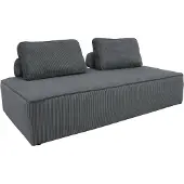 Sweeek Fauteuil in corduroy 2 zitplaatsen Donkergrijs