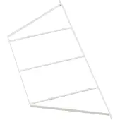 Actona Belfast Rechthoekige Wandplankenset - Wit Staal, 25,5x1,2x63cm - - Wandrek - Wit - Staal