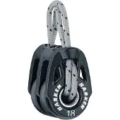 Harken Double Fly Pulley 18 Mm Zwart