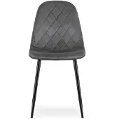 Leobert Fauteuil - - Asti - Donkergrijs fluweel - 44,5 x 50,5 x 87,5 cm - Set van 4