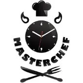 ModernClock , keukenklok, Masterchef-klok, wandklok, wandklok, zwart