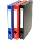 Exacompta 10x Ondoorzichtige klasseerdoose PP 7/10de Rug 40mm - A4 - Zwart - 54631E
