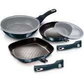 Berlinger Haus set van 3 granieten pannen Metallic Line BH7049