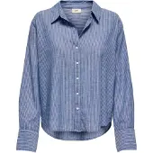ONLY Blouse 'JDYMILA' blauw denim / wit