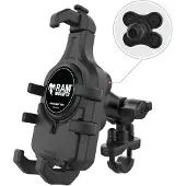 RAM Mount Quick-Grip Pro Telefoonbevestiging met Trillingsdemping + U-Bout Basis