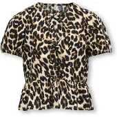 ONLY GIRLS Blouse ecru / bruin / zwart