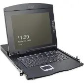 Digitus DS-72210-1GE rack console 43,2 cm (17") 1280 x 1024 Pixels Zwart 1U
