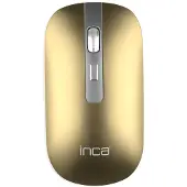 Inca Muis IWM-531RS Bluetooth & Wirel., Batterij, Spec.Metallic Si (Draadloze), Muis, Geel