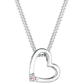 Elli - Halsketting - Dames Hart Hanger met Kristal in 925 Sterling Zilver - Dames