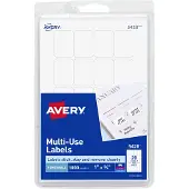 Avery Self-Adhesive Removable Labels 0.75 x 1 Inches White 1000 per Pack (05428)