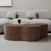 Giga Meubel Salontafel Moos Organisch Walnoot 130cm