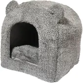 40 WINKS Rosewood kattenmand iglo teddy grijs 38x38x40 cm