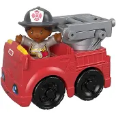 Fisher-Price Little People Peuter Speelgoed voor de Redding Brandweerwagen Duw A