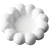 DBKD Bright Plate Kaarsbord Ø17 Cm Wit - Kaarshouders Keramiek White - 20221002W