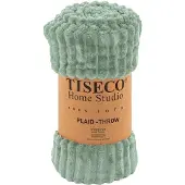 Tiseco Plaid Home Studio Ribble Sage Green-130 x 160 cm